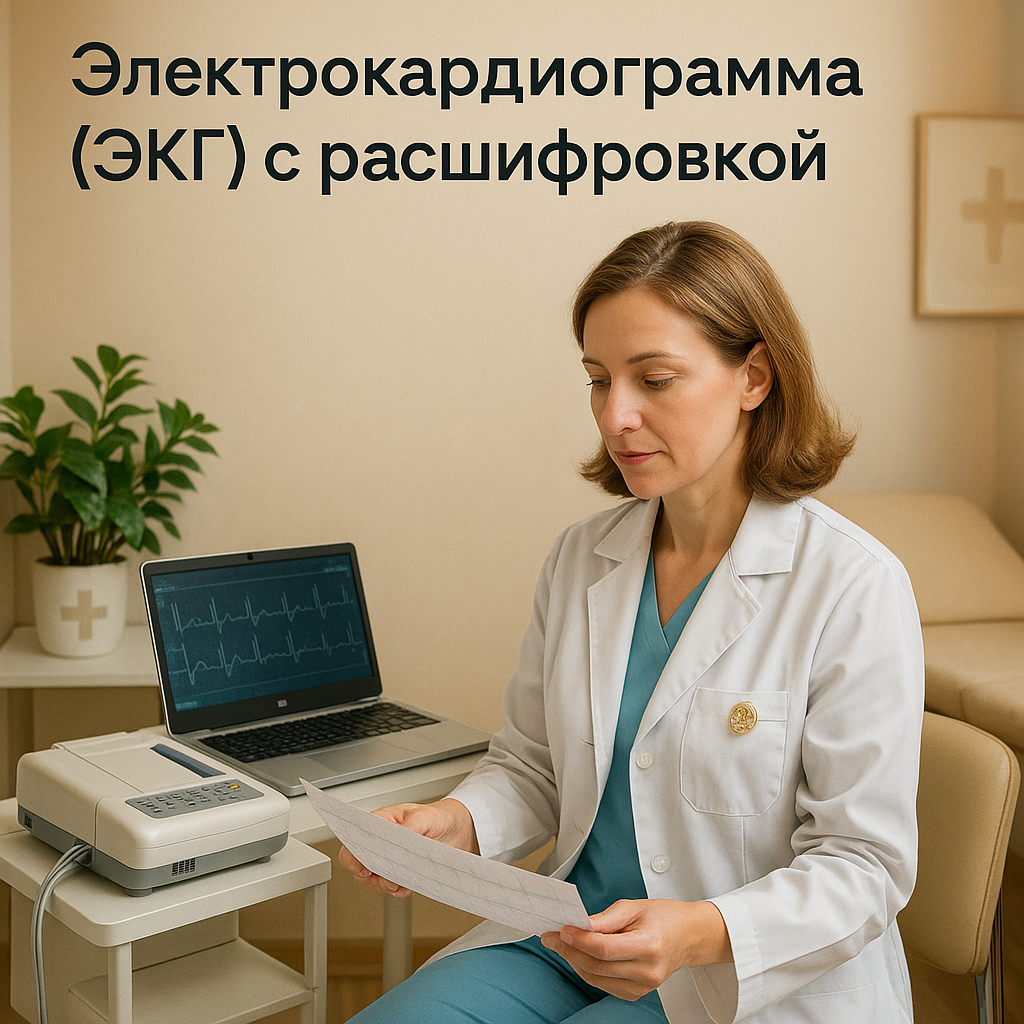 Электрокардиограмма (ЭКГ) с расшифровкой
